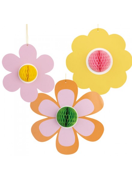 Tris Decorazioni Fiori