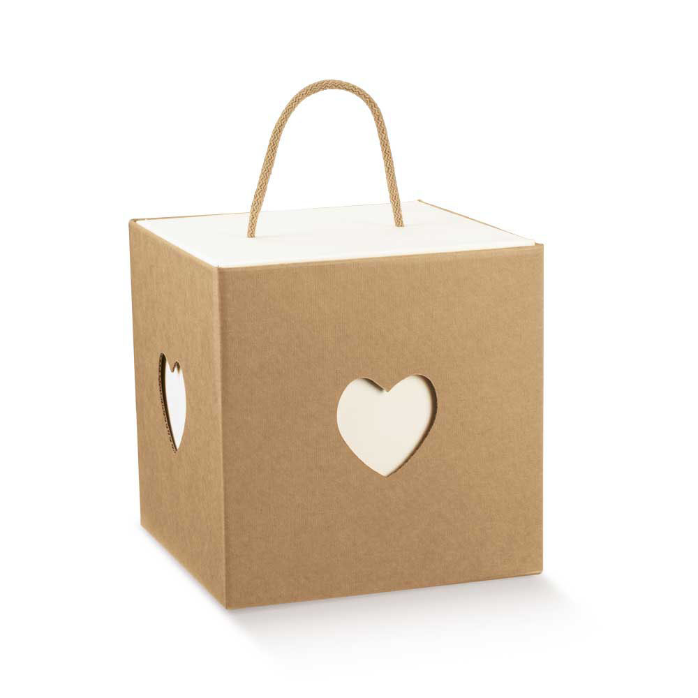 Scatola Con Cordino (Int. Bianco) Avana