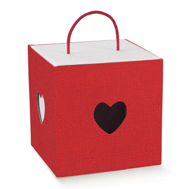 Scatola Con Cordino (Int. Bianco) Rossa