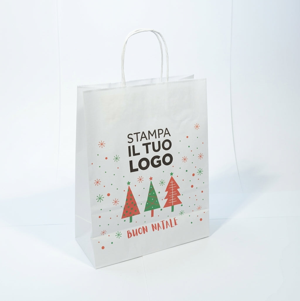 Shopper Carta Ritorta Fast Natale Albero
