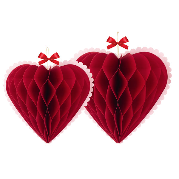 Decorazioni Cuore Smerlo Rosa