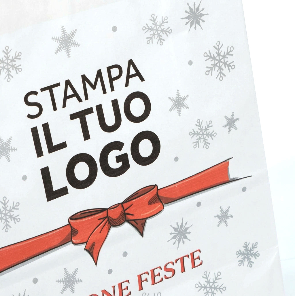 Shopper Carta Ritorta Fast Natale Fiocco