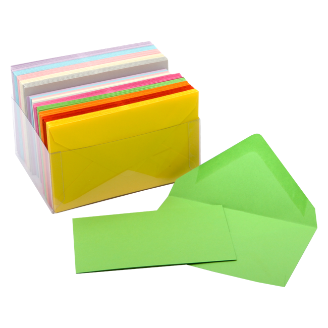 Biglietti in Carta Colori Assortiti con Bustina
