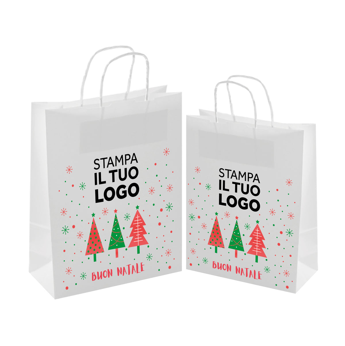 Shopper Carta Ritorta Fast Natale Albero