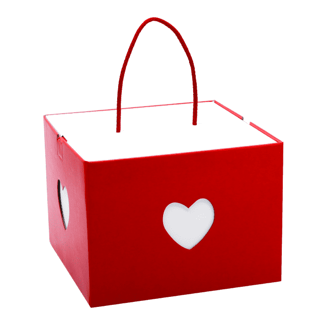 Scatola Con Cordino (Int. Bianco) Rossa