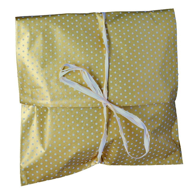 Paper Bag With Raffia Polka Dots