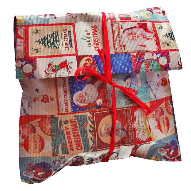 Paper Bag with Raffia Postcard