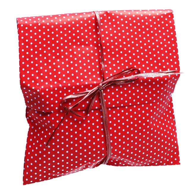 Paper Bag With Raffia Polka Dots