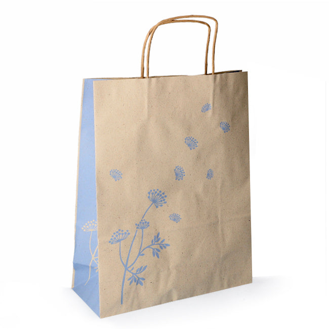 Shopper Ritorta Fiorellini Azzurri