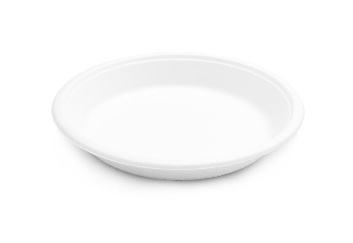 Round Deep Cellulose Pulp Plate with Fine Rim