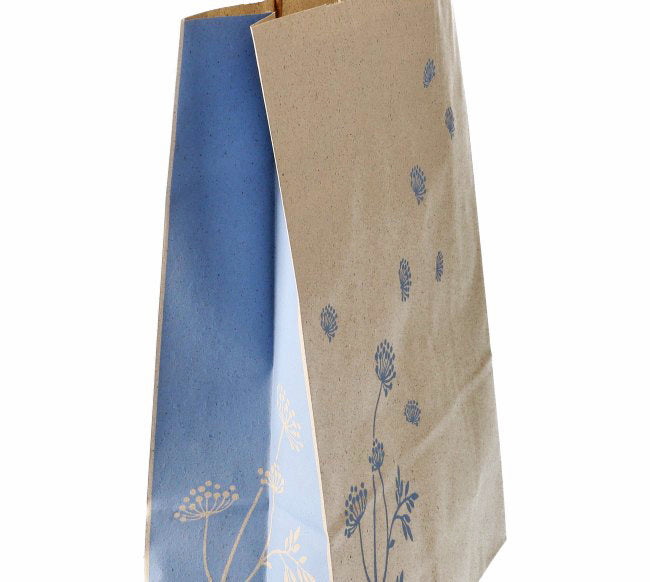 Shopper Ritorta Fiorellini Azzurri