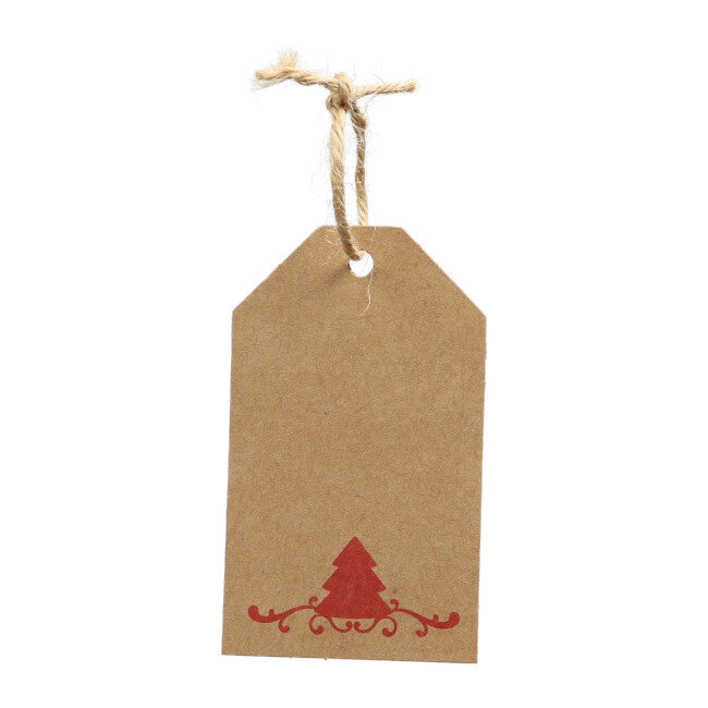 Pendente Kraft Natale con Laccetto Juta Mix