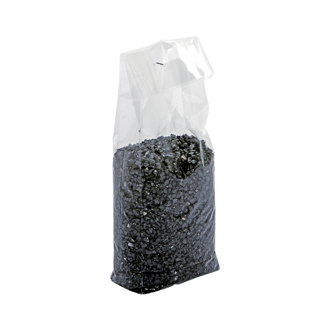 Transparent bag with square bottom
