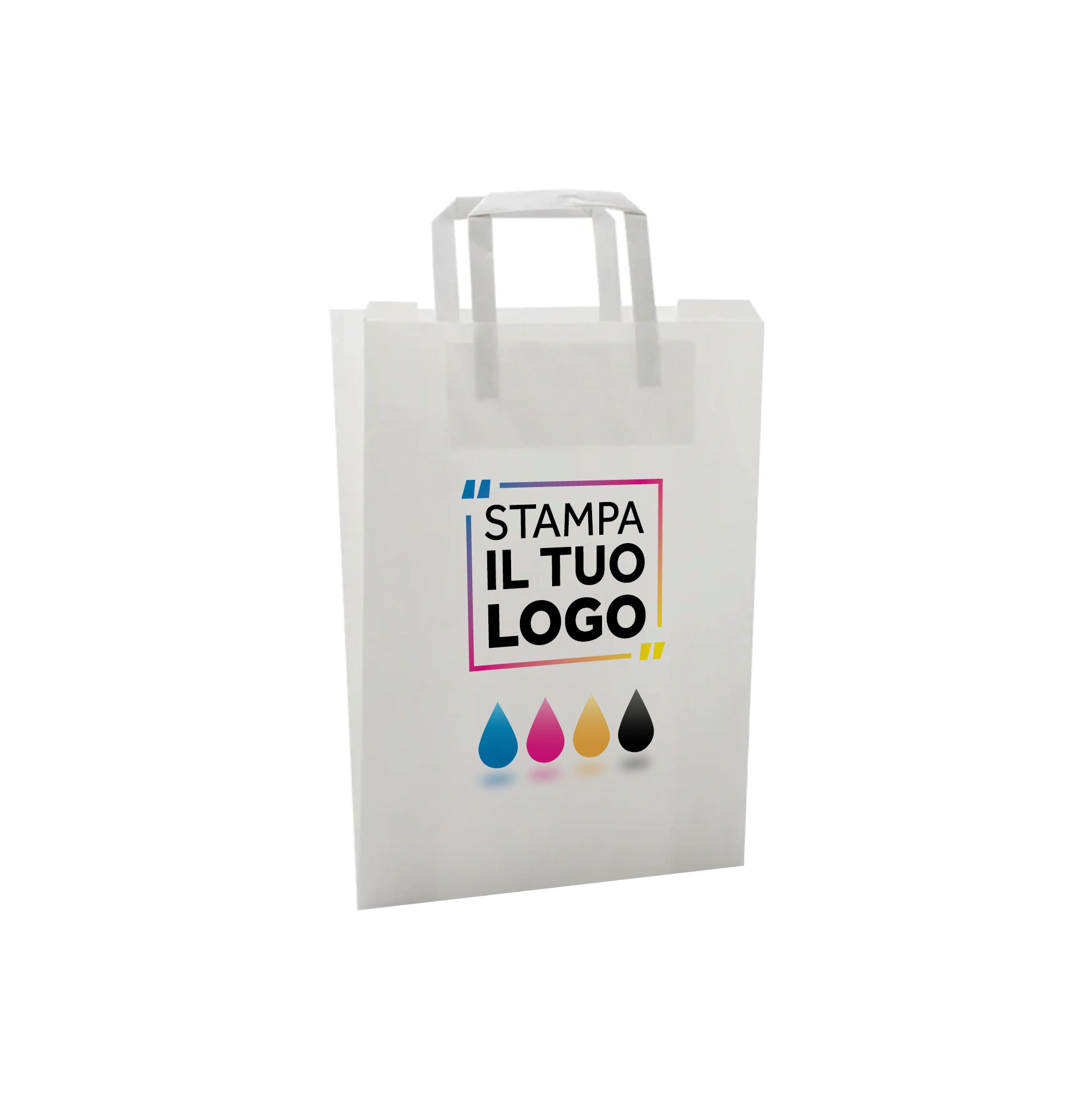 Flat Brown Paper Shopper Fast