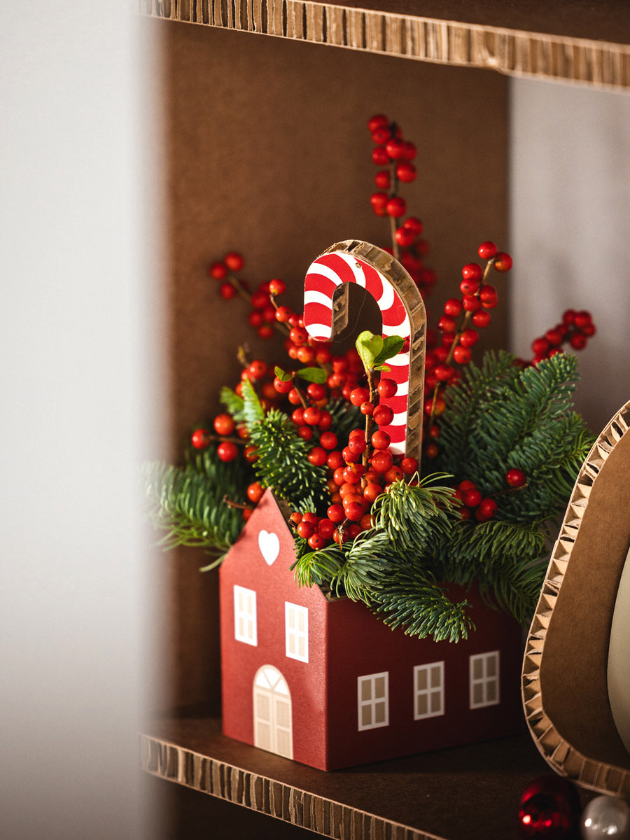 Vasetti a forma di casetta Natale