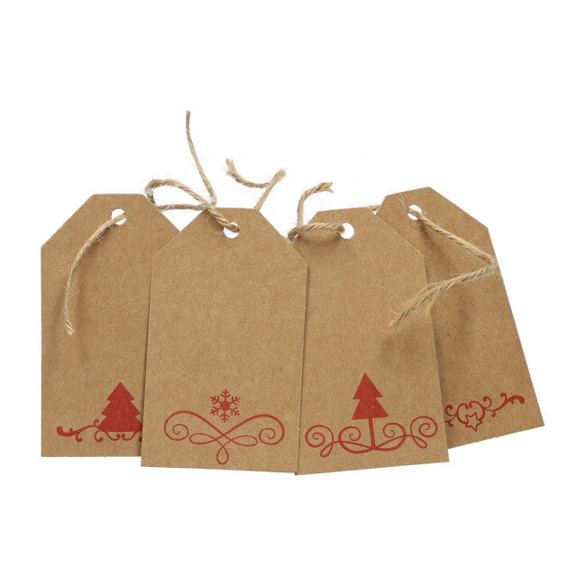 Pendente Kraft Natale con Laccetto Juta Mix