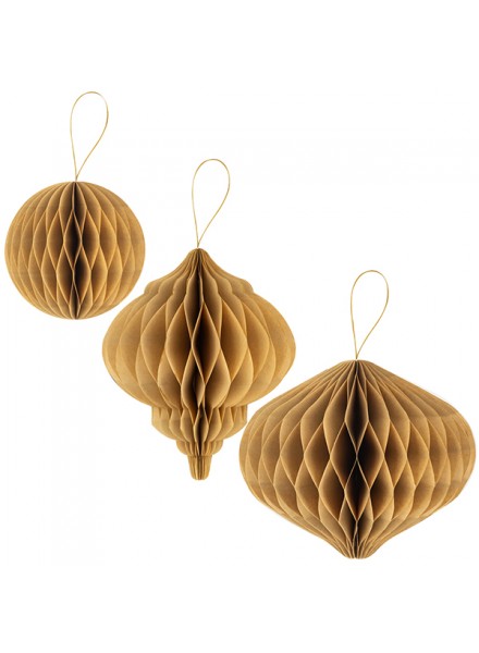 Medium Decoration Trio with Gold Profile